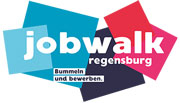 3. jobwalk Regensburg am 4. Mai 2024 auf dem Neupfarrplatz Logo